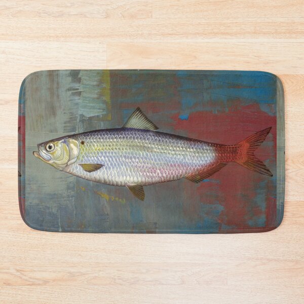 Artikelvorschau, Vintage-Fisch auf abstraktem, gemaltem Hintergrund – Mixed-Media-Collage entworfen und verkauft von SiliconValleyUS.