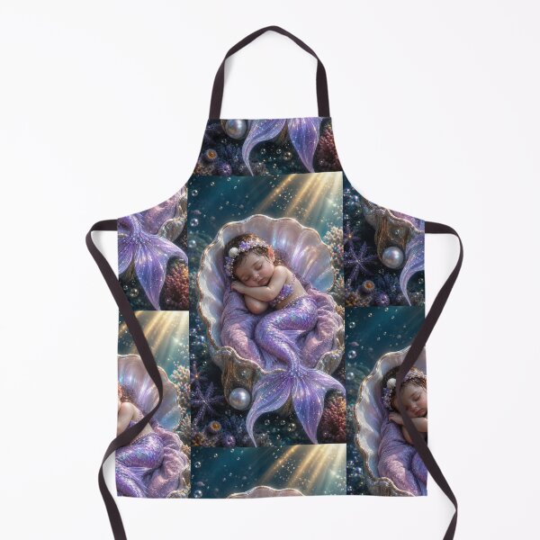 Item preview, Sleeping Baby Mermaid in Water – Enchanted Ocean Fantasy Art designed and sold by Bhaskar Digital Art.