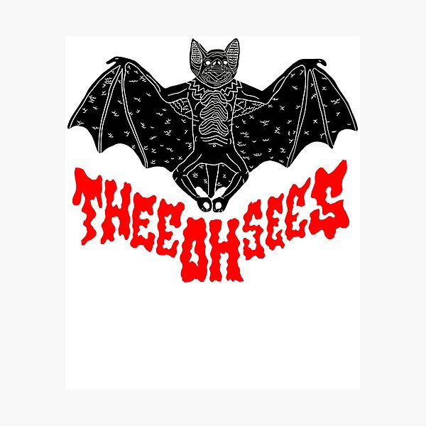 Item preview, Detailed Outline Of A Flying Bat With Red Typography Below designed and sold by KORARU-co.