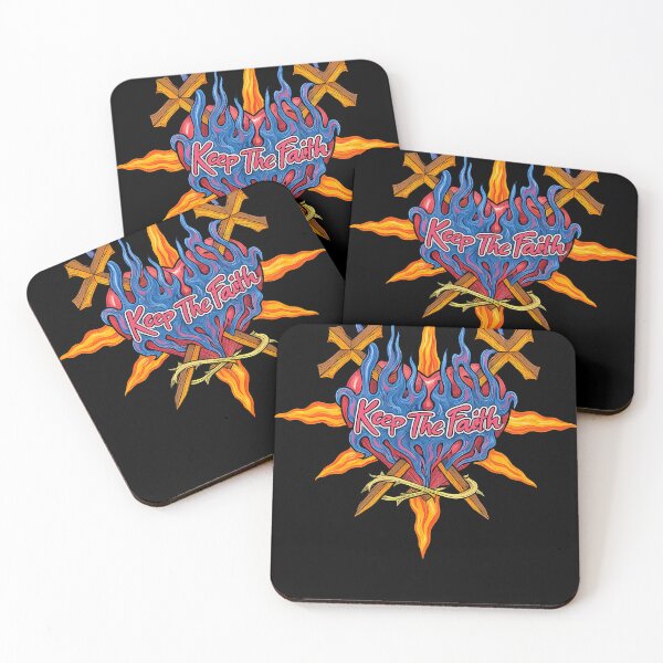 Item preview, Bon Jovi Keep The Faith Flaming Heart Design designed and sold by DreamArt-Jar.