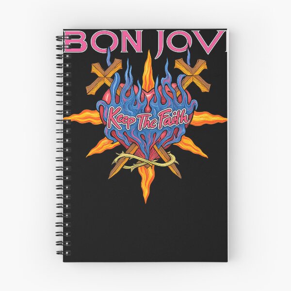 Item preview, Bon Jovi Keep The Faith Flaming Heart Design designed and sold by DreamArt-Jar.