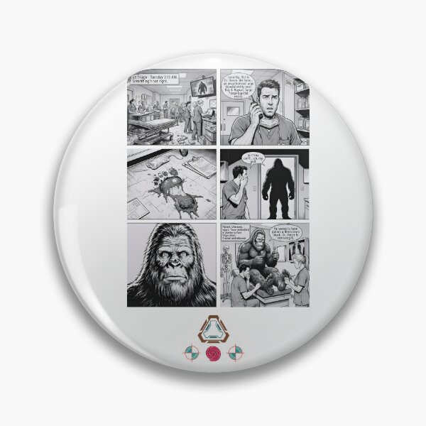 Item preview, ER Sasquatch: Hospital Bigfoot Comic Book Page Art designed and sold by Whimsy Trail Co.
