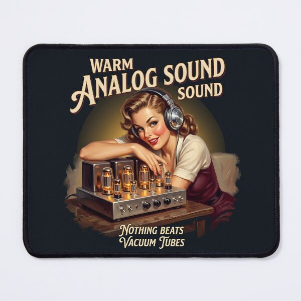 Item preview, Warm Analog Sound Vacuum Tube Audiophile Pin-Up designed and sold by ThirdShiftLab.