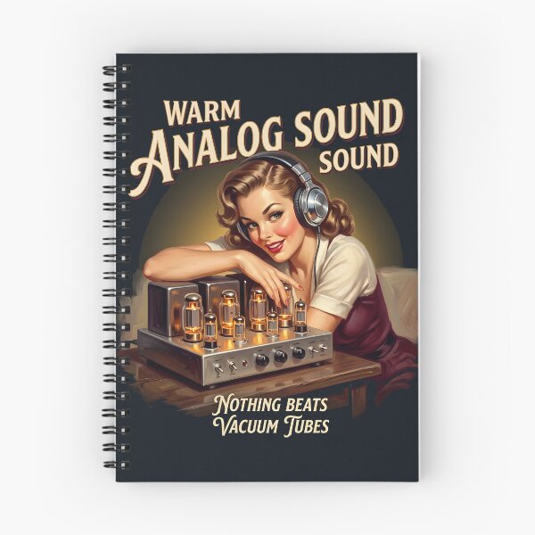 Item preview, Warm Analog Sound Vacuum Tube Audiophile Pin-Up designed and sold by ThirdShiftLab.