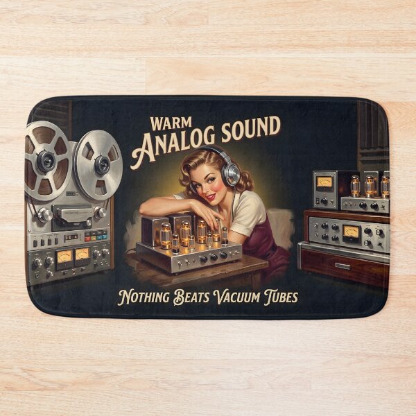 Item preview, Warm Analog Sound Vacuum Tube Audiophile Pin-Up designed and sold by ThirdShiftLab.
