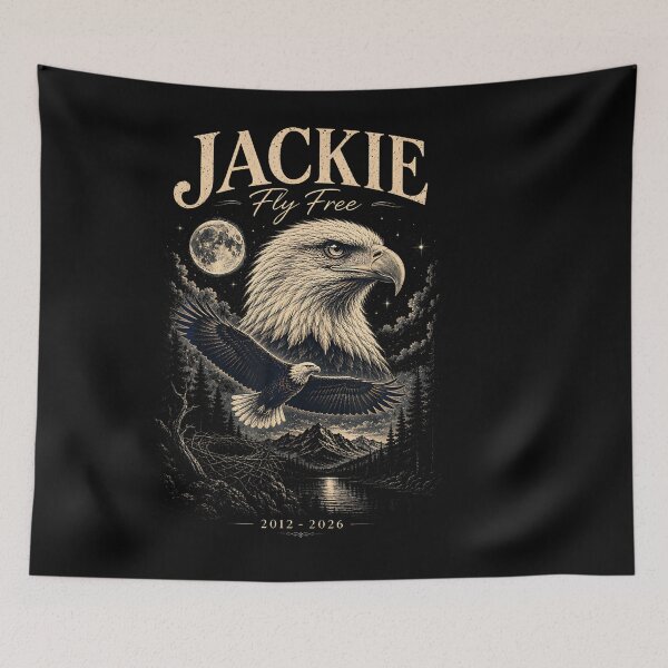 Item preview, Fly Free Jackie Big Bear Bald Eagle Memorial Tribute designed and sold by Amerakstore.
