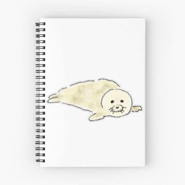 Item preview, Fluffy White Baby Harp Seal Lying Down designed and sold by raun.draw.
