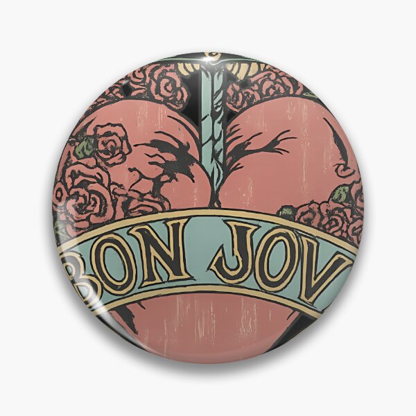 Item preview, Retro Floral Logo Bon Jovi designed and sold by DreamArt-Jar.