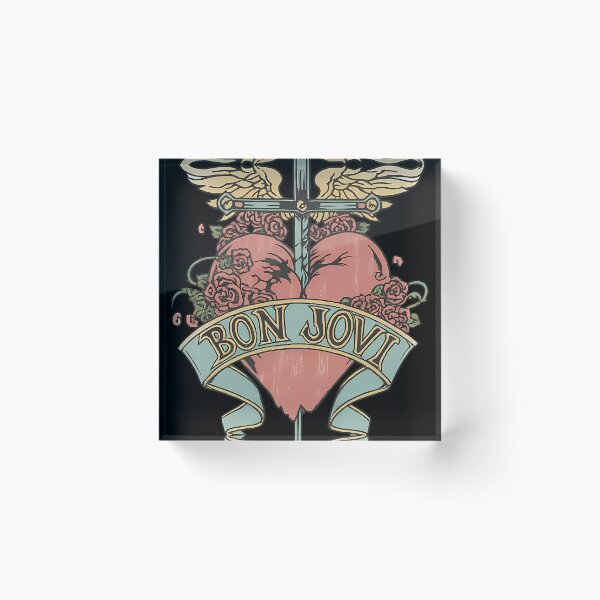 Item preview, Retro Floral Logo Bon Jovi designed and sold by DreamArt-Jar.