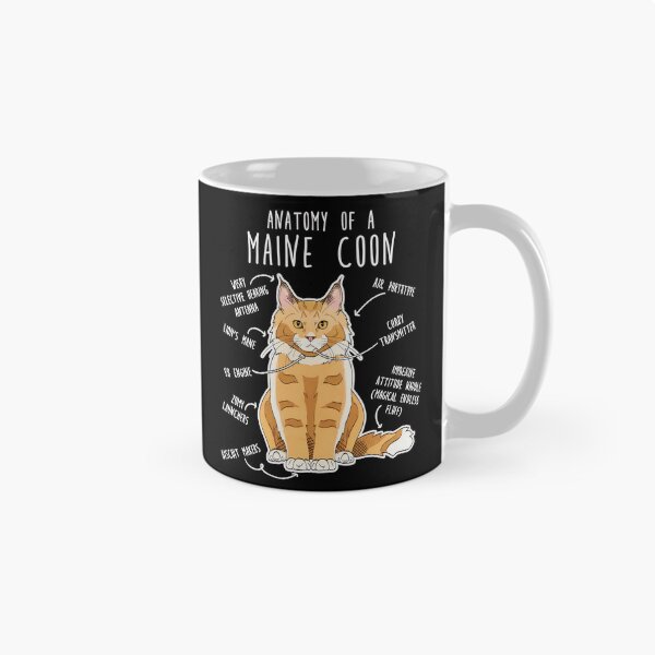 Item preview, Anatomy of a Maine Coon Cat Funny Pet Illustration designed and sold by Dmo3HarkoArt.