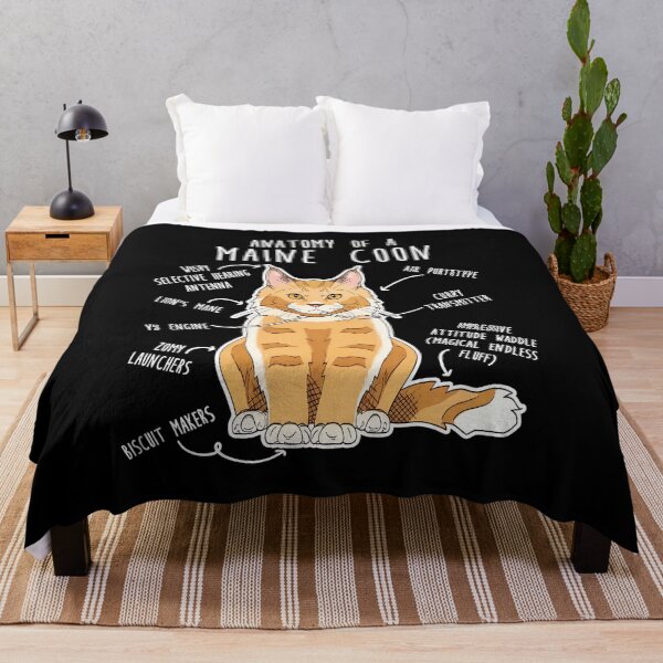 Item preview, Anatomy of a Maine Coon Cat Funny Pet Illustration designed and sold by Dmo3HarkoArt.