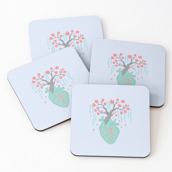 Item preview, Anatomical Heart Blooming Tree Cherry Blossom Floral Artwork designed and sold by Studio Bootleg.