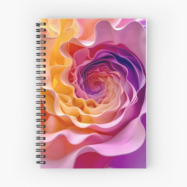 Item preview, Colorful Floral Spiral in Purple Pink and Yellow designed and sold by Vicky Brago-Mitchell®.