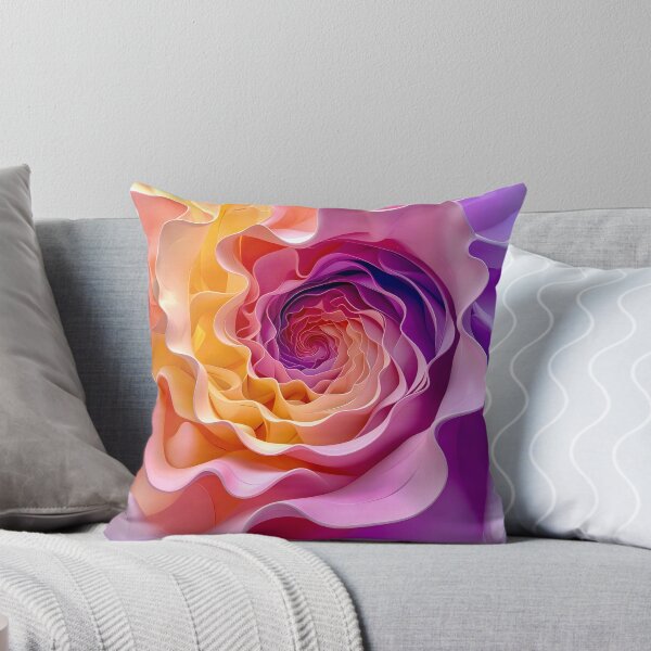 Item preview, Colorful Floral Spiral in Purple Pink and Yellow designed and sold by Vicky Brago-Mitchell®.