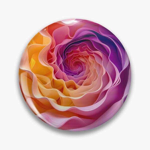 Item preview, Colorful Floral Spiral in Purple Pink and Yellow designed and sold by Vicky Brago-Mitchell®.