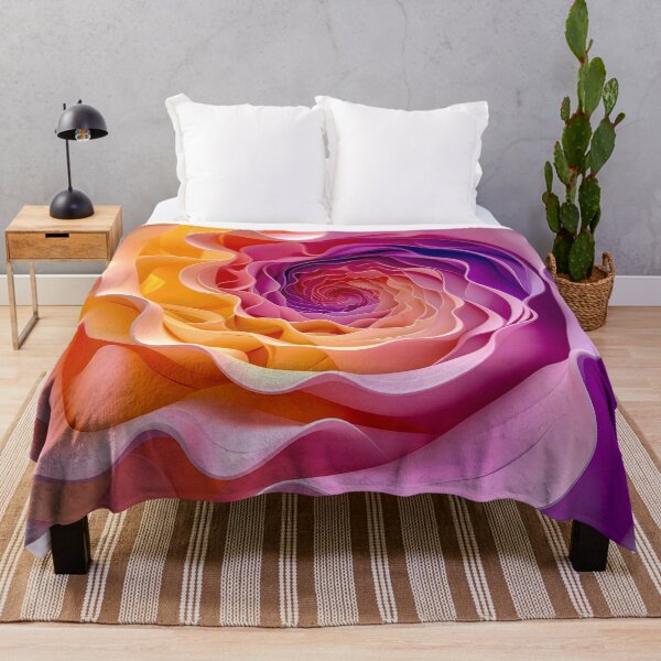 Item preview, Colorful Floral Spiral in Purple Pink and Yellow designed and sold by Vicky Brago-Mitchell®.
