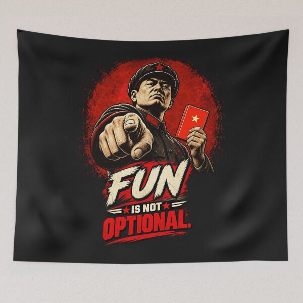 Item preview, Fun Is Not Optional — Official Mandatory Morale Department designed and sold by Sanctum Icons.