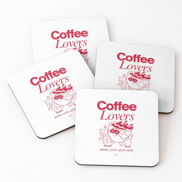 Item preview, Red and White Illustrated Coffee Lovers T Shirt designed and sold by SVSocialH.