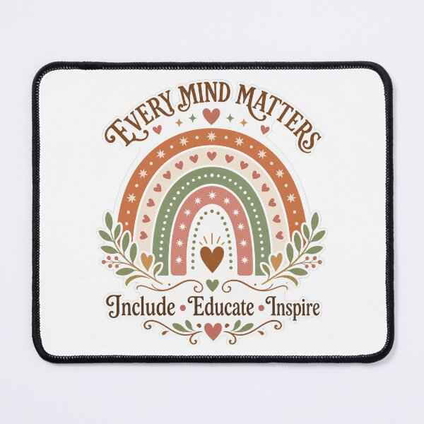 Item preview, Boho Rainbow Every Mind Matters Teacher designed and sold by Kaikab007.