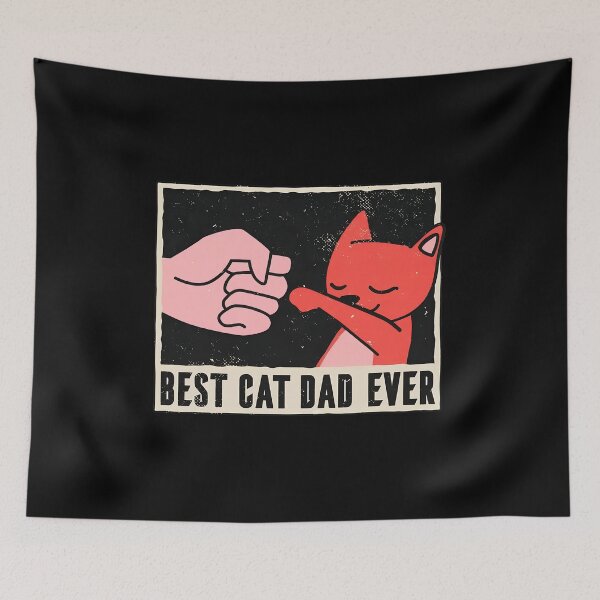Item preview, Best Cat Dad Ever Fist Bump Vintage Retro designed and sold by Dmo3HarkoArt.
