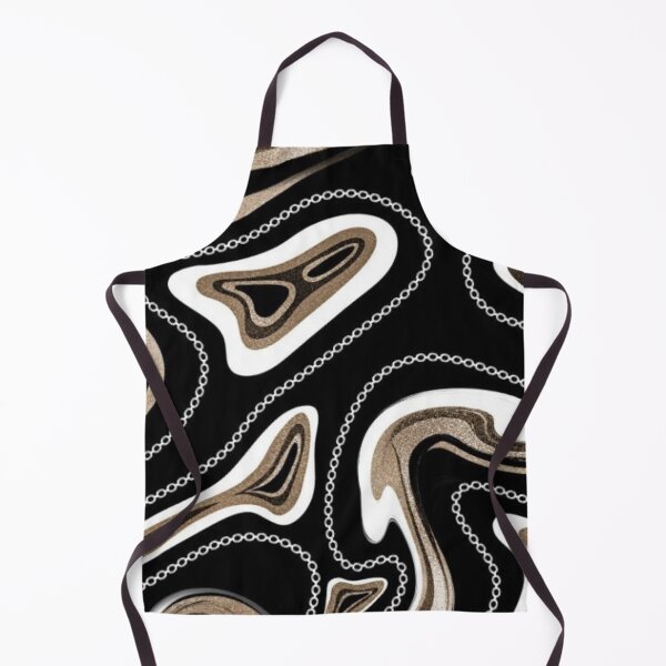 Item preview, Gold Glitter Marble Swirls and Silver Chain Luxury Fluid Abstract Pattern designed and sold by LYAN-STORE.