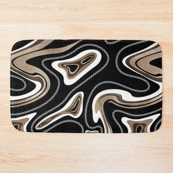 Item preview, Gold Glitter Marble Swirls and Silver Chain Luxury Fluid Abstract Pattern designed and sold by LYAN-STORE.