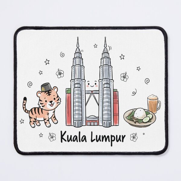 Item preview, Cute Petronas Towers Kuala Lumpur Doodle Art designed and sold by RamyGallery.