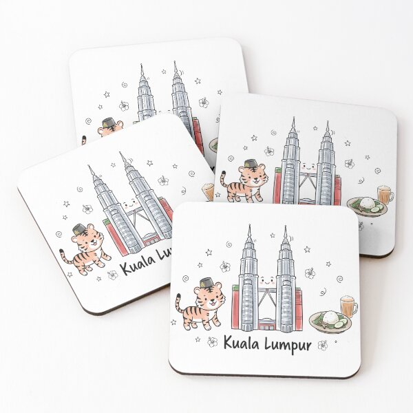 Item preview, Cute Petronas Towers Kuala Lumpur Doodle Art designed and sold by RamyGallery.
