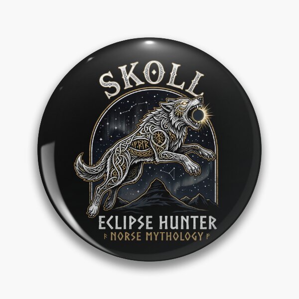 Item preview, Skoll Eclipse Hunter – Norse Mythology Wolf Chasing the Sun designed and sold by GaflariDesign.