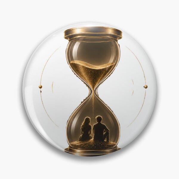 Item preview, Together Through Time | Golden Hourglass Love & Connection Design designed and sold by CalmMandala.