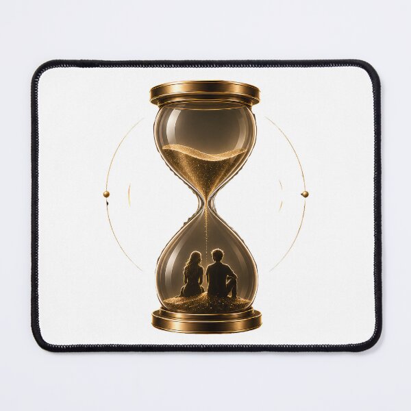 Item preview, Together Through Time | Golden Hourglass Love & Connection Design designed and sold by CalmMandala.