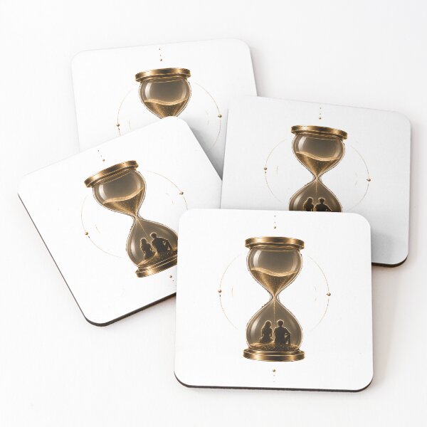 Item preview, Together Through Time | Golden Hourglass Love & Connection Design designed and sold by CalmMandala.