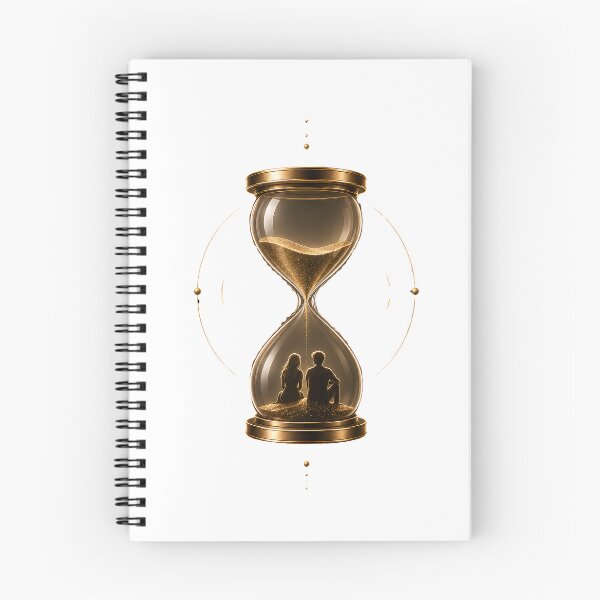 Item preview, Together Through Time | Golden Hourglass Love & Connection Design designed and sold by CalmMandala.