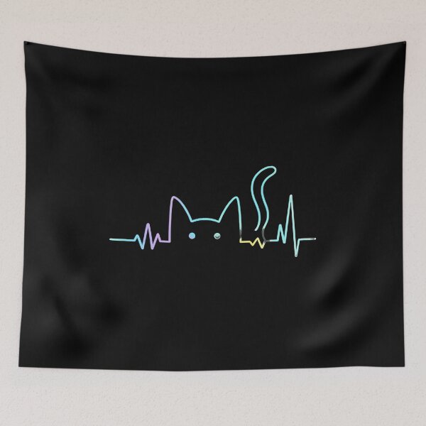 Item preview, Cat Heartbeat Line Art designed and sold by Dmo3HarkoArt.