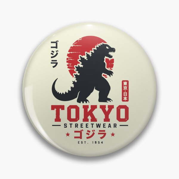 Item preview, Tokyo Streetwear Kaiju Showa Godzilla Monster with Japanese Text designed and sold by w1ckerman.