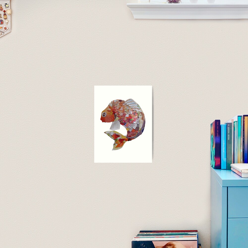 Goldfish with square scales Art Print