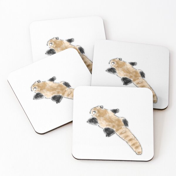 Item preview, Lying Red Panda Sploot Pencil Drawing designed and sold by raun.draw.