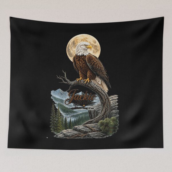 Item preview, Fly Free Jackie Big Bear Eagle Memorial Tribute designed and sold by HaytamShop.