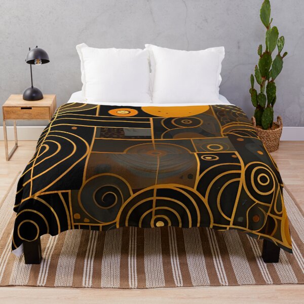 Item preview, Black and Gold Technical Circles Blueprint designed and sold by RAGANADesign.
