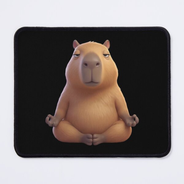Item preview, Zen Meditating Capybara in Lotus Pose designed and sold by BlurBlurDesign.