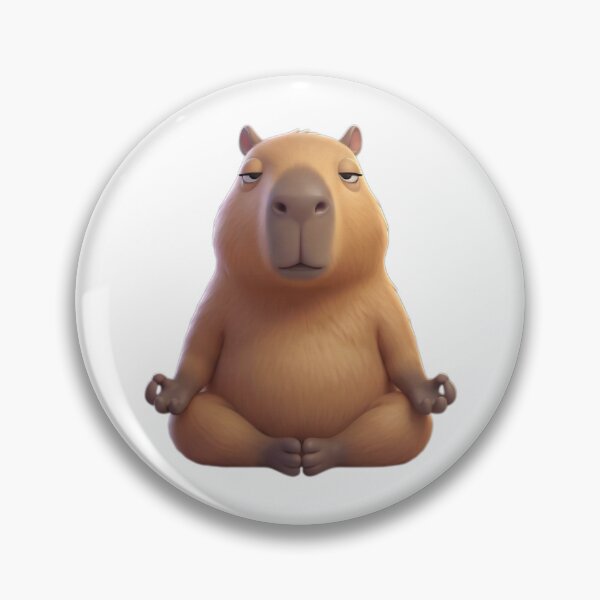 Item preview, Zen Meditating Capybara in Lotus Pose designed and sold by BlurBlurDesign.