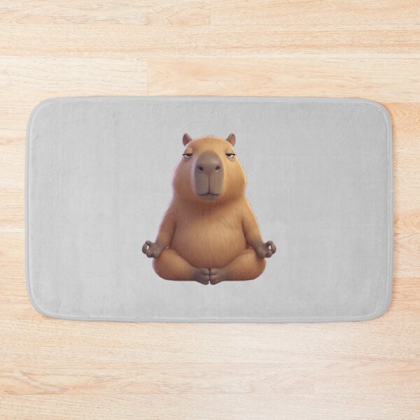 Item preview, Zen Meditating Capybara in Lotus Pose designed and sold by BlurBlurDesign.