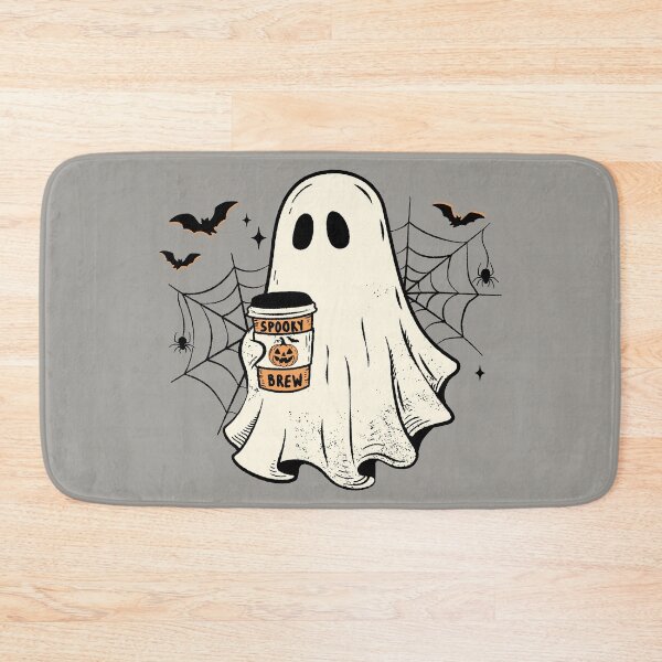 Item preview, Cute Ghost Drinking Coffee Spooky Brew Halloween designed and sold by RinrinDesigns.