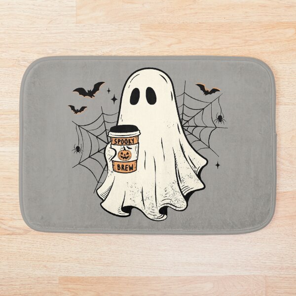 Item preview, Cute Ghost Drinking Coffee Spooky Brew Halloween designed and sold by RinrinDesigns.