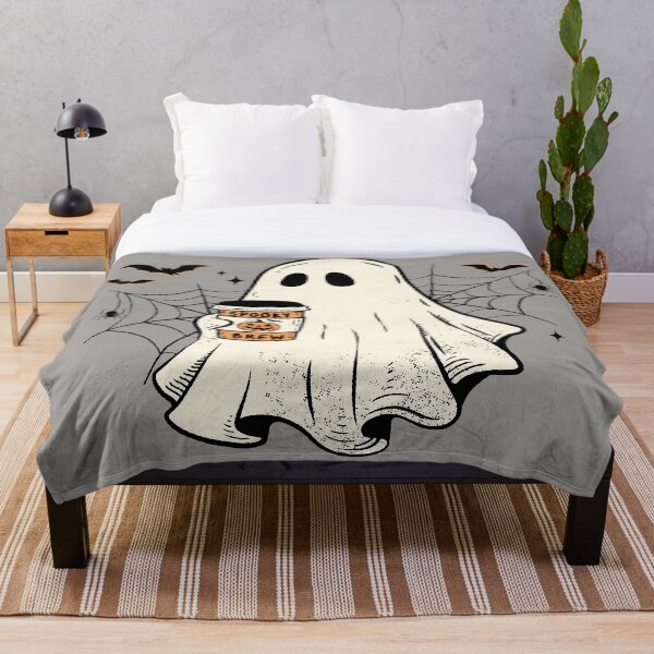 Item preview, Cute Ghost Drinking Coffee Spooky Brew Halloween designed and sold by RinrinDesigns.