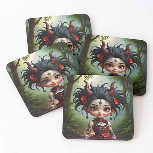 Item preview, Little Dark Forest Demon – Cute Gothic Fantasy Girl. designed and sold by nicky2342.