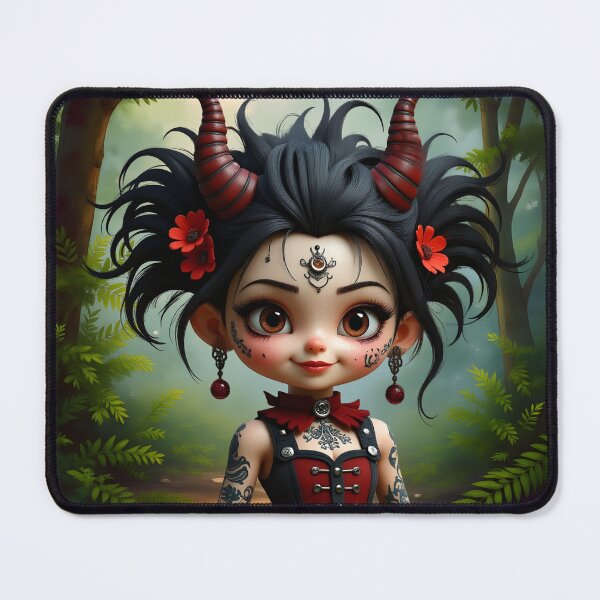 Item preview, Little Dark Forest Demon – Cute Gothic Fantasy Girl. designed and sold by nicky2342.