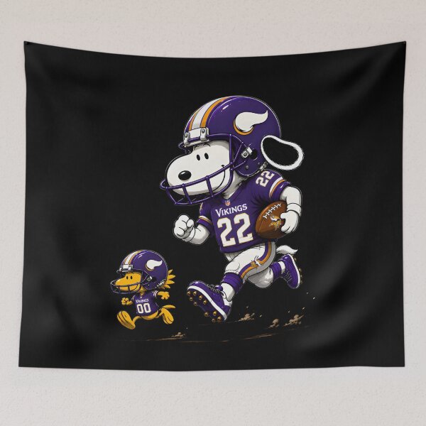 Item preview, Minnesota Vikings Snoopy And Woodstock Football designed and sold by Nahkolahmom.