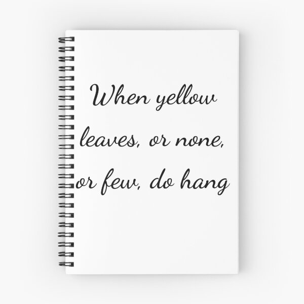 Item preview, “When yellow leaves, or none, or few, do hang” - handwriting black designed and sold by ariksworld.