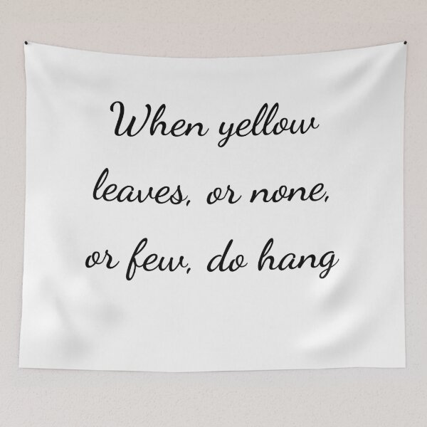 Item preview, “When yellow leaves, or none, or few, do hang” - handwriting black designed and sold by ariksworld.